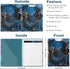 Hongri Clipboard Folio with Refillable Lined Notepad, Clipboards with 5 A4 Folders, Spiral Clip Board Portfolio, Blue