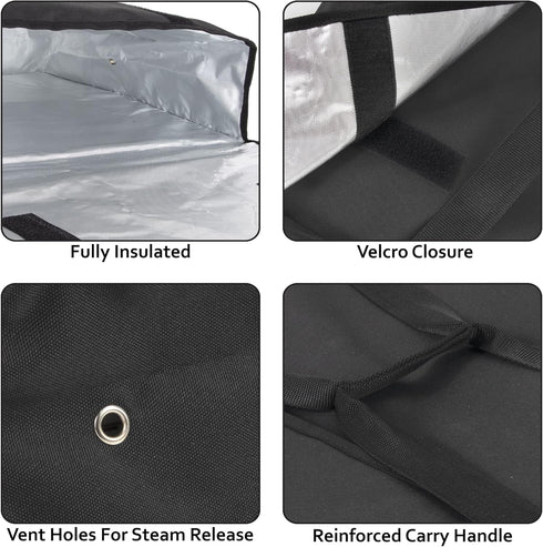 20" 20" 6" Commercial Trail maker Pizza Bags for Delivery, Insulated Pizza Delivery Bag for Delivery Drivers, x x Pizza