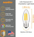 B11 Bulb, 5.5 (60W 600 E26 Dimmable, 90 2700K 6 Pack Sunlite LED Filament Torpedo Chandelier Light Watts Equivalent)