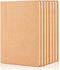 feela 8 Pack Unlined Kraft Paper Notebooks, A5, 60 Pages, Small Sketchbook for Drawing and Writing