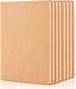 feela 8 Pack Unlined Kraft Paper Notebooks, A5, 60 Pages, Small Sketchbook for Drawing and Writing