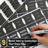 75 Mr. Pen- Laminated Bible Tabs, pcs, Black, Gold Foil Embossed Lettering, Easy-to-Read & Apply, Tear Resistant Index