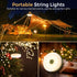 32.8FT 8 Camping String Lights, Quick Storage Rechargeable Tent Lights String with Modes, Hanging Waterproof Portable