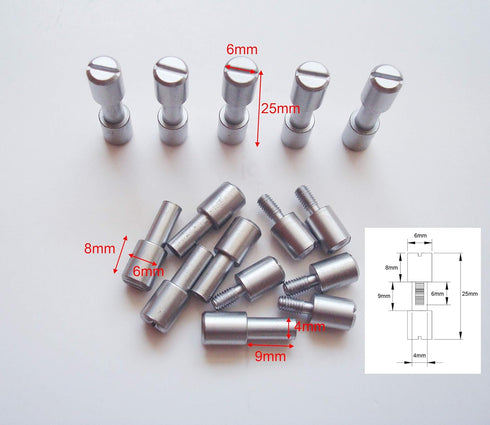 Corby Bolts Fasteners, 10 Sets/lot, EDC Knives Maker Screws, DIY Knife Handle Fastener Rivets (Stainless Steel)