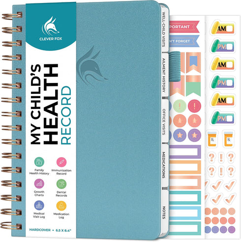 Clever Fox My Child's Health Record Keeper Child & Baby Medical Records