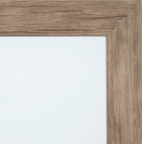 DesignOvation Beatrice Framed Magnetic Dry Erase Board, Rustic Brown, 18x27