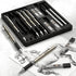 Nicpro 0.5 mm Art Mechanical Pencils Set, 6 PCS Metal Drafting Pencil with 6 Tube HB Lead Refills & 18 Eraser Refills