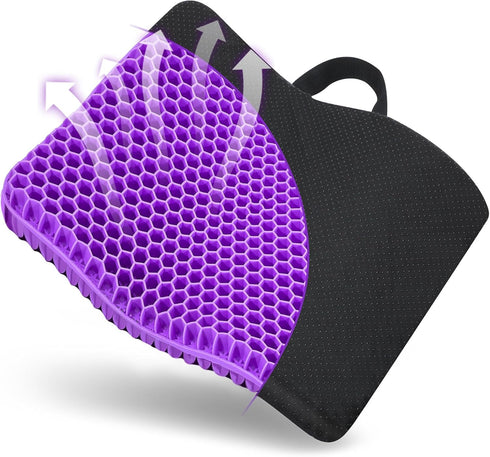 Fzitiy Gel Seat Cushion, for Long Sitting -Double Thick Gel Seat Cushion Breathable