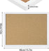FEBSNOW Cork Board Bulletin Board, 15.7 x 12 Inches with White Frame, Hanging Pin for Office