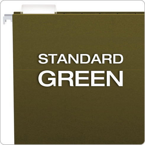 Pendaflex Recycled Hanging Folders, Standard Green, Legal Size, 1/5 Cut, 25/BX (81622)
