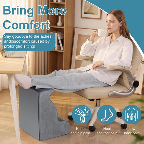 BALAPET Ergonomic Foot Rest Under Desk, Large Leg Rest for Desk with High Density Foam, Office Foot Stool for Chair