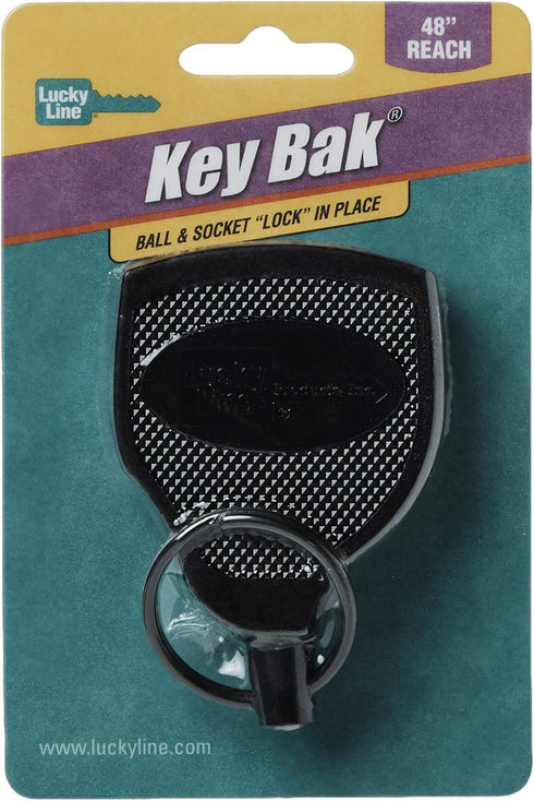 Super 48 Key-Bak Retractable Key Reel, Black, 1 per Card