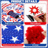 Pajean 67 Pcs God Bless American Bulletin Board Set, Patriotic Christian Classroom Decoration with American Flag Cross