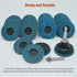 32 Piece 2-Inch Flap Discs Set with 1/4 Shank Holder, T27 Zirconia Grinding Wheels for Die Grinder