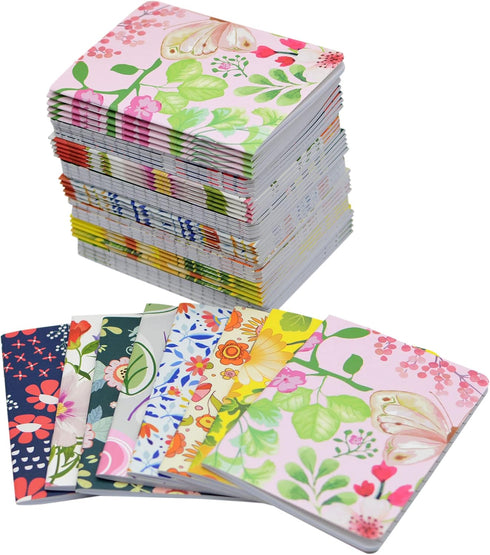 YYaaloa 48pcs Mini Notepads Pocket Notebooks, Happy Journal Small Notebooks Bulk for Party Favors, School, Office