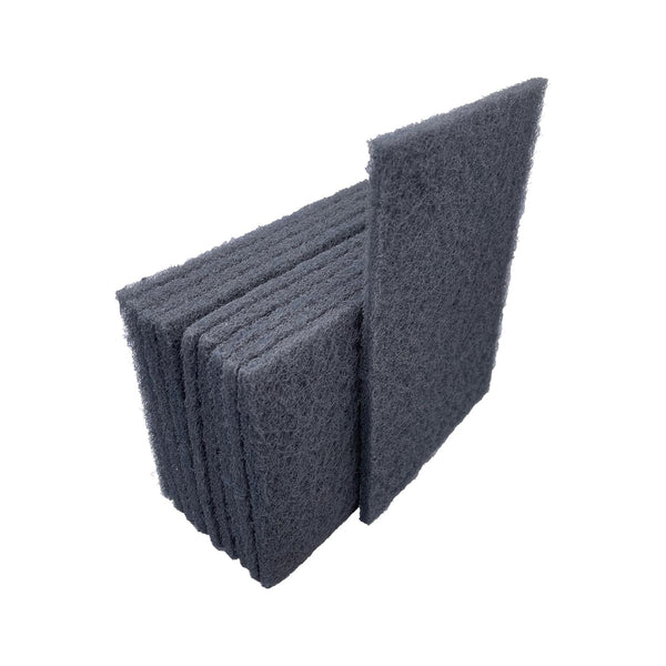 VSM 10-Pack 6" x 9" Ultra Fine Non-Woven Hand Pad, Silicon Carbide Grains, Multipurpose Abrasive Scrub Pad