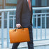 FUNTACY Premium Leather Portfolio with Handles, Slim Padfolio with Multiple Compartments for Documents, iPad, Notebook