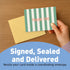 Summer Set 24 6 (4 4x5.5 Sweetzer & Orange Stripes Thank You Cards of Blank Cards with Envelopes Colorful Designs