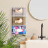 FMP Brands Triple Glove Holder for Wall Mount, Wire Rack Disposable Napkin Gloves Box Holder, White Durable Metal