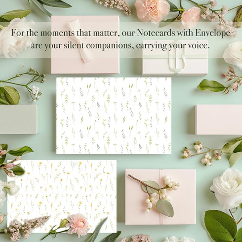 Blank Cards with Envelopes All Occasion, Elegant Floral Design Blank Greeting Cards 4x6, 20 Pack with Matching Envelopes