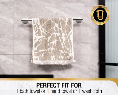 HITSLAM Chrome 19.8 Inch Towel Bar - SUS304 Stainless Steel Bathroom Towel Rack Wall Mounted, Modern Decor