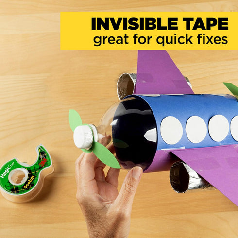 Scotch Magic Tape, 2 Rolls, Invisible, Engineered for Repairing, 1/2 x 1296 Inches, Boxed