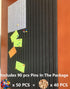 Large Cork Boards for Walls 48 x 36, 12 Pack Striped Felt Wall Tiles with Adhesive Tabs