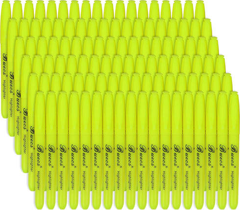 Highlighters Bulk Pack, 108 Count, Chisel Tip Fluorescent Yellow, Ideal for Kids and Adults Office School Supplies