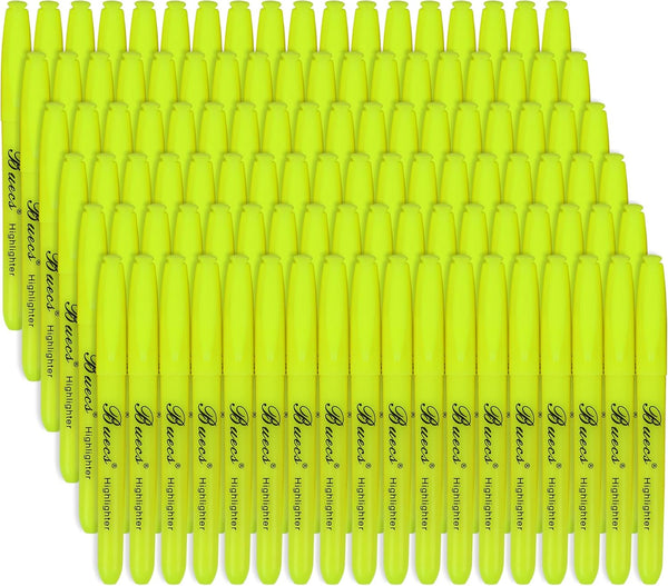 Highlighters Bulk Pack, 108 Count, Chisel Tip Fluorescent Yellow, Ideal for Kids and Adults Office School Supplies