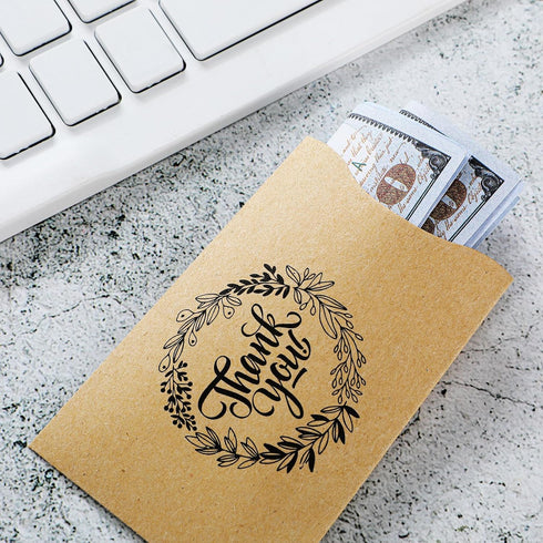 600 3.54 2.36 Inch Yinder Pcs Gift Card Sleeves Thank You Key Card Holder Envelopes for Blank Hotel Protector Thank You