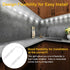 10FT 6000K Dimmer 60 LPHUMEX Flexible Jewelry Showcase Lighting, Bright White Display Case LED Lights, with Switch