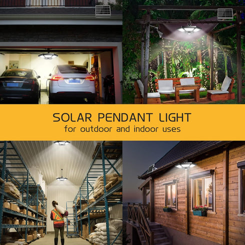 Outdoor,180 1000LM Deogos Solar Shed Light, Solar Pendant Light Indoor LED Solar Indoor Lights Motion Sensor