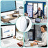 CIATBYYJ 2Pcs 2.2inch Office Cubicle Mirrors, Adjustable Monitor Mirror to See Behind You for Work Accessories, Small
