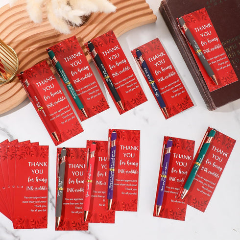 60 Set Resurhang Employee Appreciation Gift Bulk Inspirational Ballpoint Pen with Stylus Tips Card Office Thank You