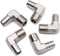 LTWFITTING 90 Degree Elbow Stainless Steel 316 Barb Fitting, 1/2" ID Hose x 3/8" Male NPT (Pack of 5)