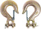 Clevis Slip Hooks with Latch, Safety Chain for 5/16'' Tow Chain, 4,300 LBS Capacity, Package of 2