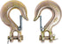 Clevis Slip Hooks with Latch, Safety Chain for 5/16'' Tow Chain, 4,300 LBS Capacity, Package of 2