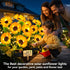 3 Pack 18 Solar Lights Outdoor Garden Decor, with Upgraded Bright Solar Sunflower Lights, Waterproof Solar Flower