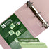 Samsill Plant-Based 3 Inch Durable D-Ring View Binder, Eco-Friendly, USDA Certified Biobased, 2 Pack, Rose