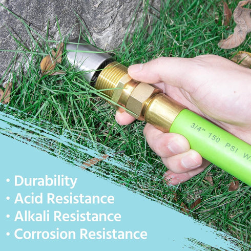 3/4" GHT Male x 1" NPT Male LF Brass Garden Hose Fittings, Connectors Adapter, Pack of 2