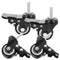 UPKOCH 4pcs 1.5-inch Stem Casters with Brake, M8x25 Threaded Rod Heavy Duty