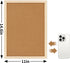 FEBSNOW Cork Board Bulletin Board 14.6 x 11 inches - Vision Board for Office, Wall Mounted Pin Board