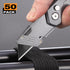50-Pack Blackened SK-2 Utility Knife Blades, Extra Durable Razor Blades for Box Cutter, Never Rust Design