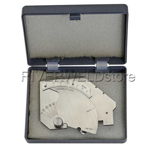 RIVERWELD Bridge Cam Gauge Test Ulnar High-Low Misalignment Checks Depth of Undercut Pitting Fillet Weld Length Throat Size Angle of Preparation