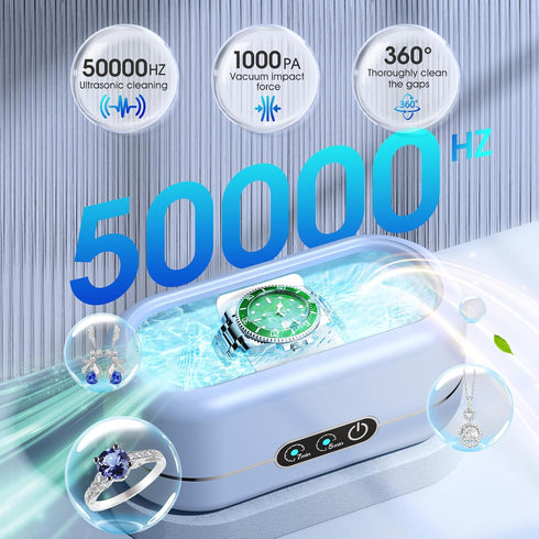 Timer,50KHz 304 Professional Ultrasonic Jewelry Cleaner with Digital Ultrasonic Cleaner Machine with Stainless Steel