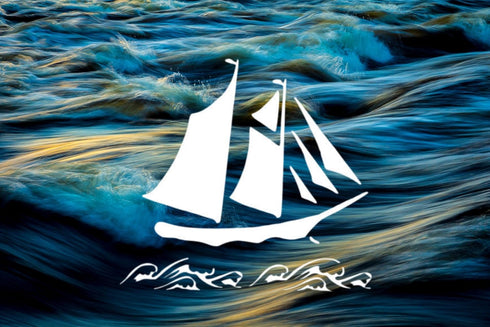Custom Nautical Ship & Sailing Stencil 5.5" x 5.5" - Maritime Design for Ocean-Inspired Crafts