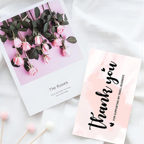 WEIZHEN 240-Count 6 2" 3.5" Thank You for Your Order Cards - Thank You For Supporting My Business Cards, Styles - x