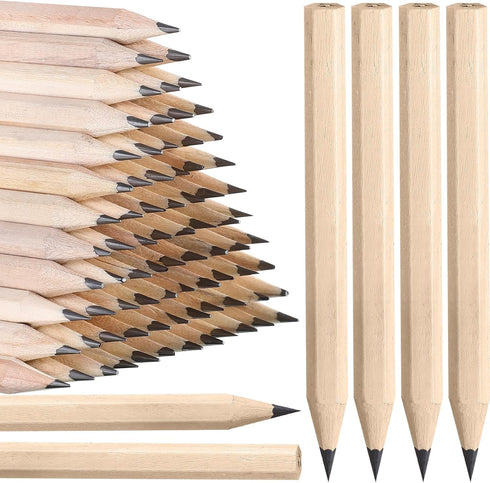 Yexiya Golf Pencils Bulk, Half Pencils 2 HB 3.5 Pre Sharpened Mini Pencils for Kids School Supplies (80 Pcs)