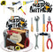 18PCS Cake Topper Tools, Toolbox Cake Decorations with Wrench, Hammer, Mechanic Drill, and More for Birthday Party Decor