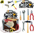 18PCS Cake Topper Tools, Toolbox Cake Decorations with Wrench, Hammer, Mechanic Drill, and More for Birthday Party Decor